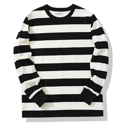 Camiseta Manga Larga a Rayas para Hombre - Clásica y Versátil - Image 9