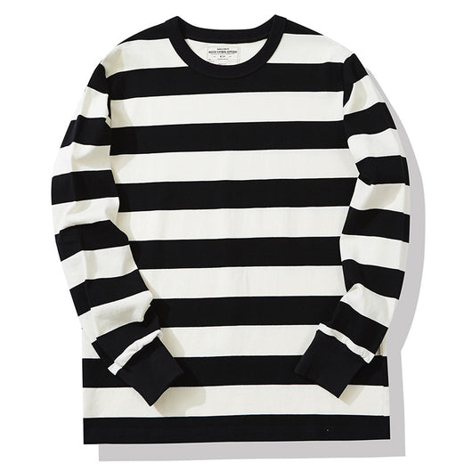 Camiseta Manga Larga a Rayas para Hombre - Clásica y Versátil - Image 9