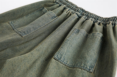 Shorts de Mezclilla con Detalle de Moño para Hombre - Estilo Urbano Americano Verano - Image 11