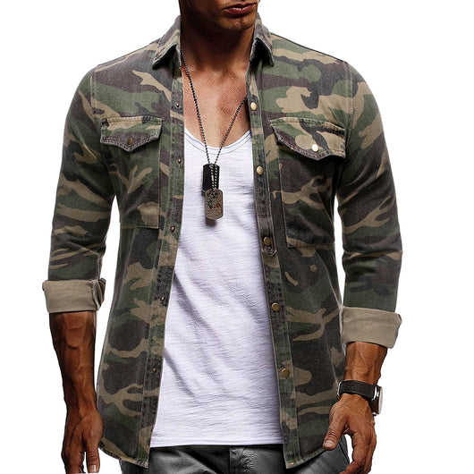Camisa de Manga Larga Camuflaje para Hombre - Image 11