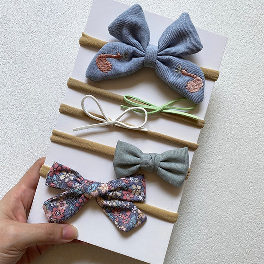 Set de 5 Diademas con Moños para Bebé - Image 10