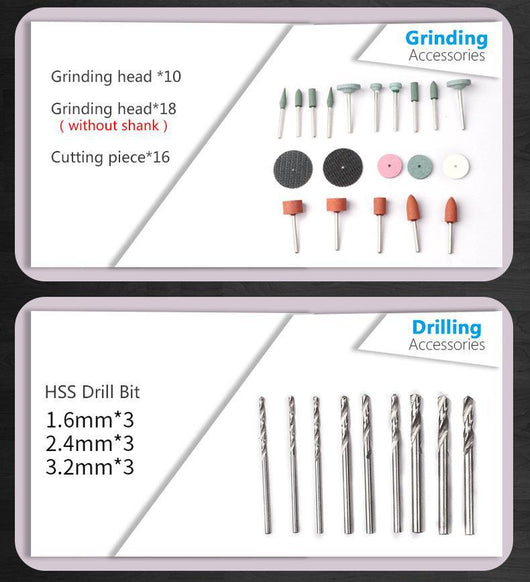 Kit de 276 Accesorios para Amoladora Eléctrica - Tallado, Pulido y Corte de Jade, Madera y Joyería - Image 7