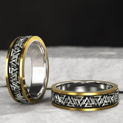 Anillo de Nudo Vikingo en Plata y Bronce para Hombre - Image 7