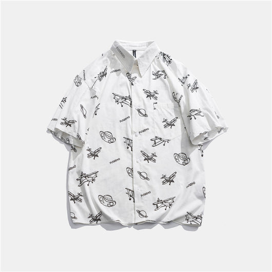Camisa de Trabajo Estampada Manga Corta - Image 13