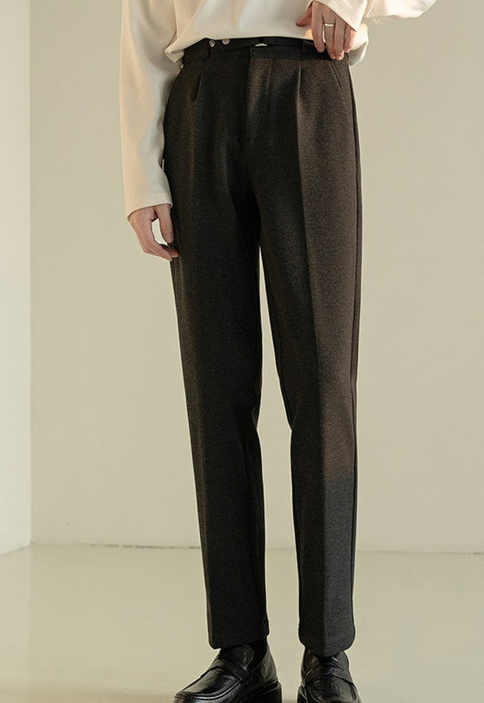 Pantalones de Traje de Lana Coreano Casual Hombre Madurez - Image 12