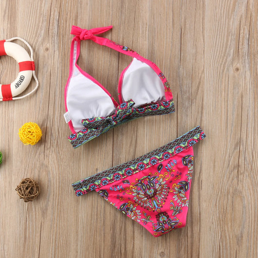 Bikini Étnico Retro Halter Triangular - Estilo Clásico y Sexy - Image 17