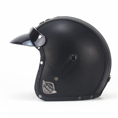 Casco Retro Semiabierto Four Seasons en Cuero - Image 17