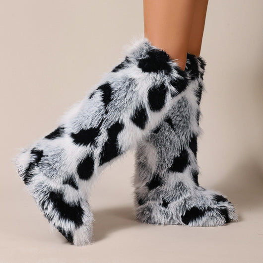 Botas Altas de Invierno con Forro Cálido y Suela Plana - Image 10