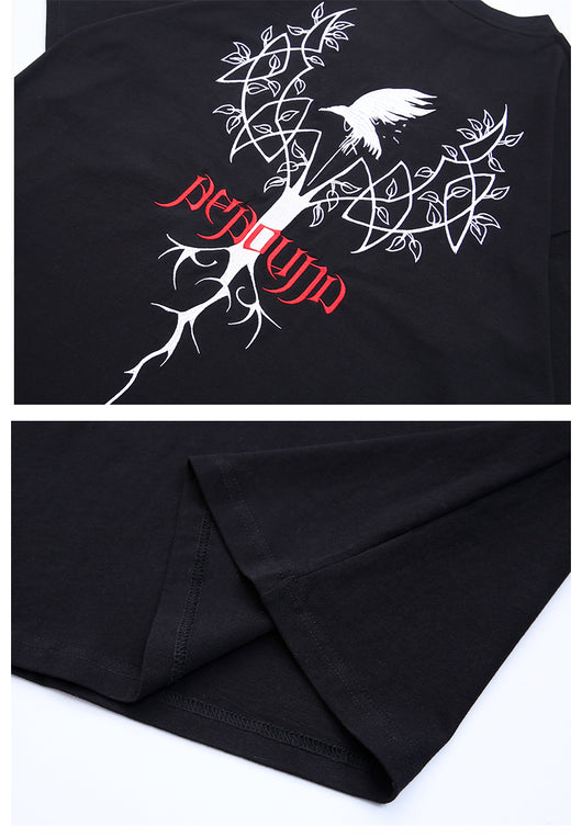 Playera de Manga Corta Estilo Anime Hip-Hop con Estampado Gráfico - Image 13
