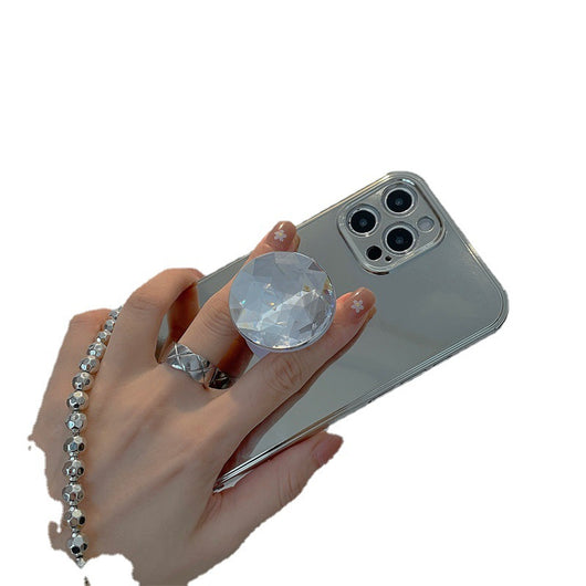 Funda para Teléfono con Cadena de Diamantes Plateados Electrochapados - Image 7