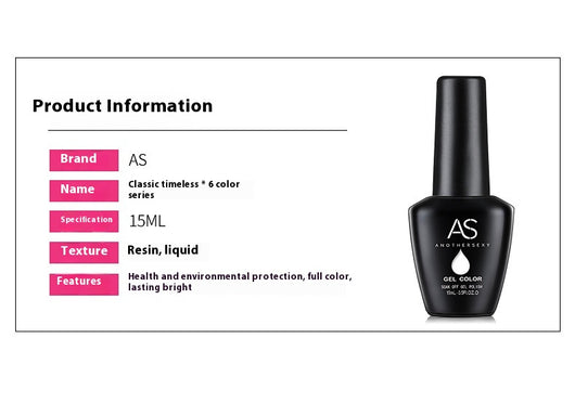 Esmalte de Gel Permanente AS Nail Art - Colección Clásica Eterna - Image 12