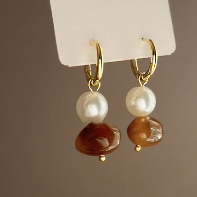 Aretes Geométricos Irregulares Retro Redondos - Image 14