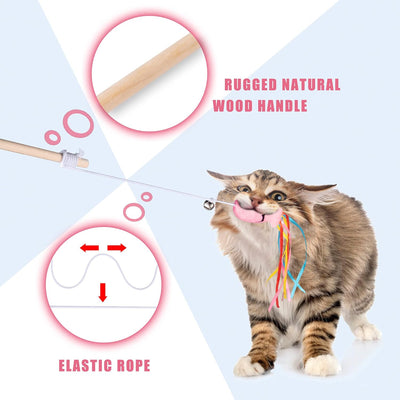 Juguete Interactivo para Gatos con Catnip, Cintas y Campana - Image 3