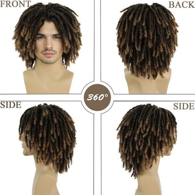 Peluca Completa de Rastas Sintéticas para Hombre - Fibra de Alta Calidad - Image 10