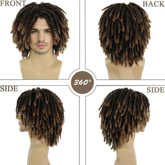 Peluca Completa de Rastas Sintéticas para Hombre - Fibra de Alta Calidad - Image 10