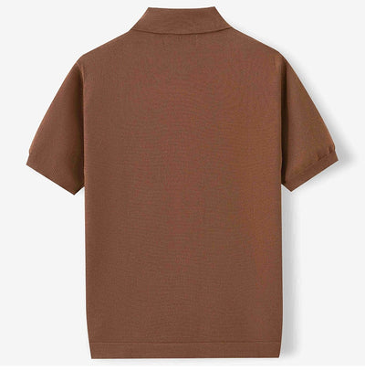 Cardigan Jacquard de Lino Tencel Manga Corta para Hombre - Image 18