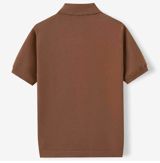 Cardigan Jacquard de Lino Tencel Manga Corta para Hombre - Image 18