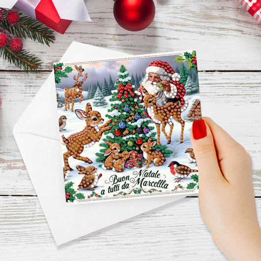 Tarjetas Navideñas con Pintura de Diamantes 6 Diseños Combinados - Image 5