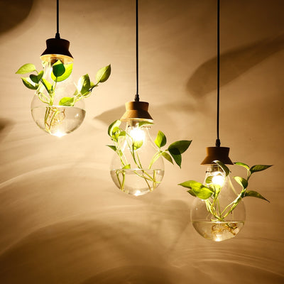 Lámpara Acuario de Cristal para Sala - Decoración Moderna con Plantas Acuáticas - Image 3