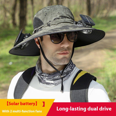 Sombrero Solar con Ventilador USB - Protección y Comodidad para Actividades Outdoor - Image 11