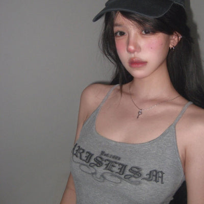 Camiseta Estampada con Letras para Mujer - Diseño Gris Verano - Image 15