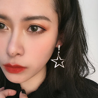 Aretes Asimétricos Luna Estrella para Mujer