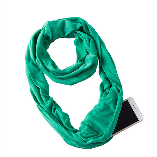 Pañuelo Funcional para Mujer con Bolsillo Cremallera y Jersey Liso - Image 49