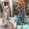 Vestido Camisola Resort con Encaje y Cordones Estampado