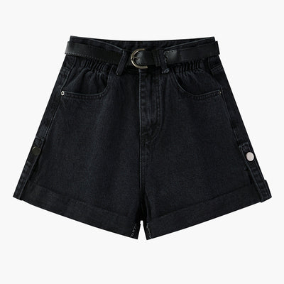 Shorts de Mezclilla Cintura Alta con Efecto Rizado - Image 11