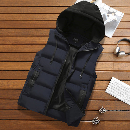 Chaqueta de Algodón con Capucha y Cierre Completo para Hombre - Image 2