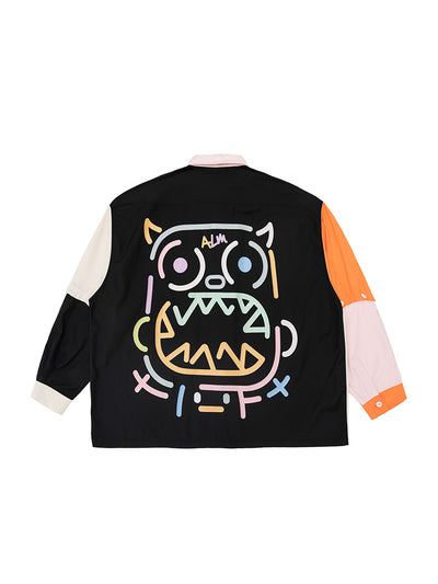 Camisa Suelta con Costuras de Contraste y Mangas Desmontables - Image 2