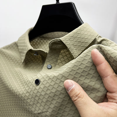 Polo Manga Corta Ice Silk Waffle para Hombre