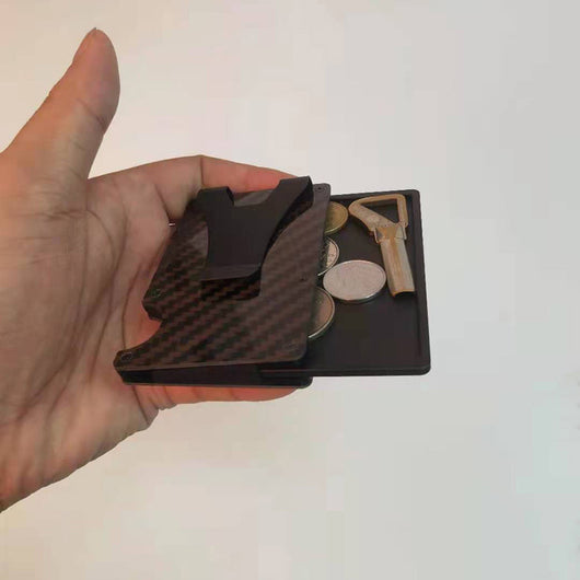 Organizador Compacto de Aluminio - Billetera Multiuso con Bandeja para Monedas y Llaves - Image 8