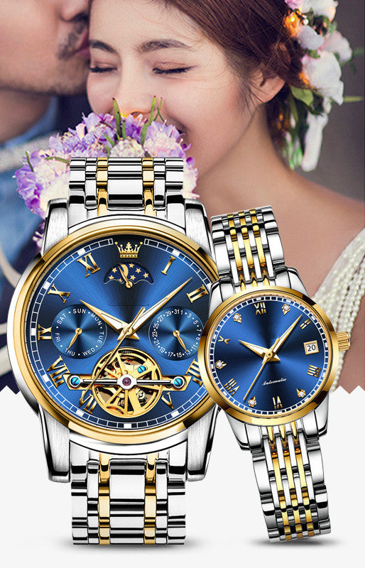 Pareja de Relojes Mecánicos Automáticos Sincronizados - Image 3