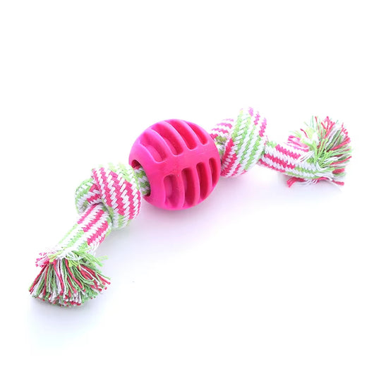 Juguete Mordedor para Perros con Cuerda Doble Nudo y Pelota Limpiadora de Dientes - Image 14