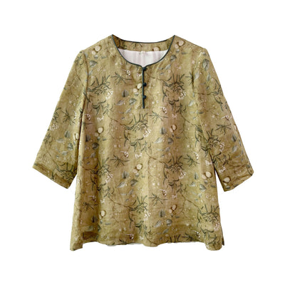 Blusa Lino Retro para Mujer - Diseño Vintage Verano - Image 3