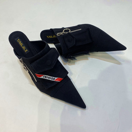 Pantuflas de Tacón Alto con Punta Afilada - Image 6