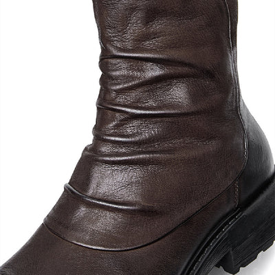 Botas Biker Altas de Plataforma con Cierre Lateral para Hombre - Image 16
