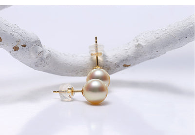 Aretes de Perla Redonda de Agua de Mar - Image 14