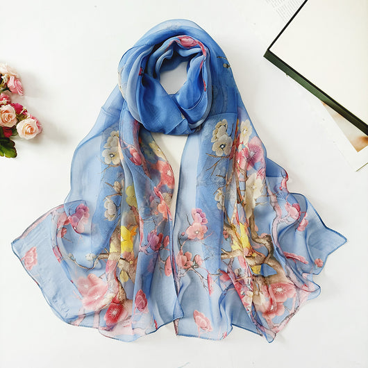 Pañuelo Playa Protección Solar Flor de Cerezo - Ligero y Suave para Mujer - Image 3
