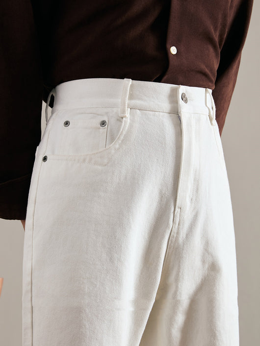 Pantalones Rectos Sueltos Vintage Lavado para Hombre - Image 3