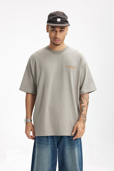 Camiseta Retro Pesada Cuello Bordado Manga Corta - Image 21