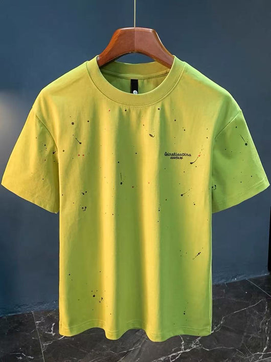 Playera Hombre Estampado Tinta Splash Manga Corta - Image 8