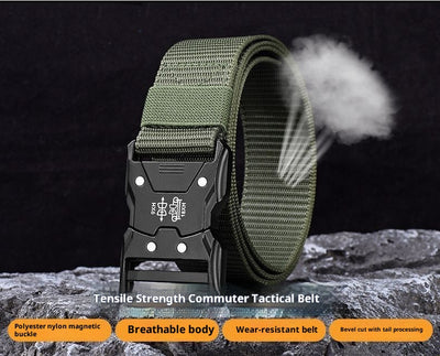 Cinturón Táctico de Lona con Hebilla de Liberación Rápida para Hombre - Image 15