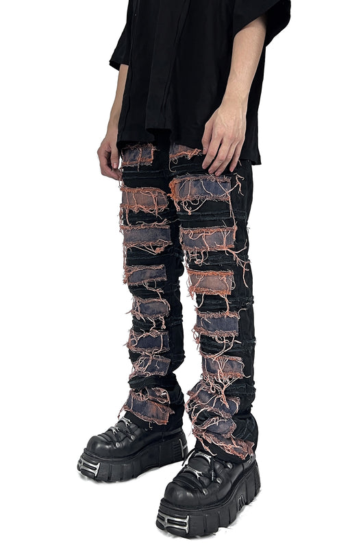 Jeans Desgastados con Costuras Rotas Efecto Vintage - Image 8