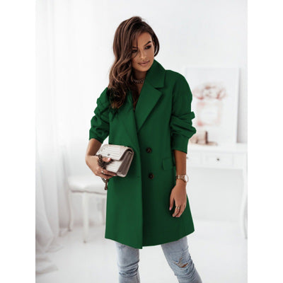 Abrigo de Lana Doble Botonadura con Cuello Tipo Blazer - Image 6