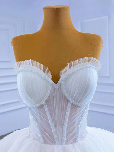 Falda Tutú Voluminosa Strapless de Color Liso para Mujer - Image 13