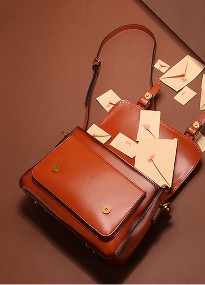 Bolso Mensajero de Cuero Genuino - Estilo Versátil para Mujer - Image 14
