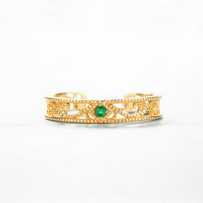 Anillo de Encaje Calado con Rayas Delicadas - Image 10