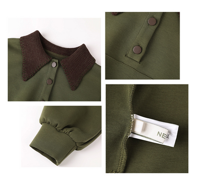 Suéter Suelto Coreano de Algodón con Cuello Tejido - Casual y Versátil para Mujer - Image 19